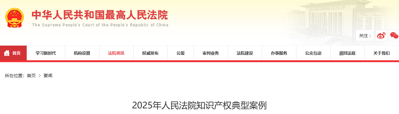 2025年人民法院知识产权典型案例